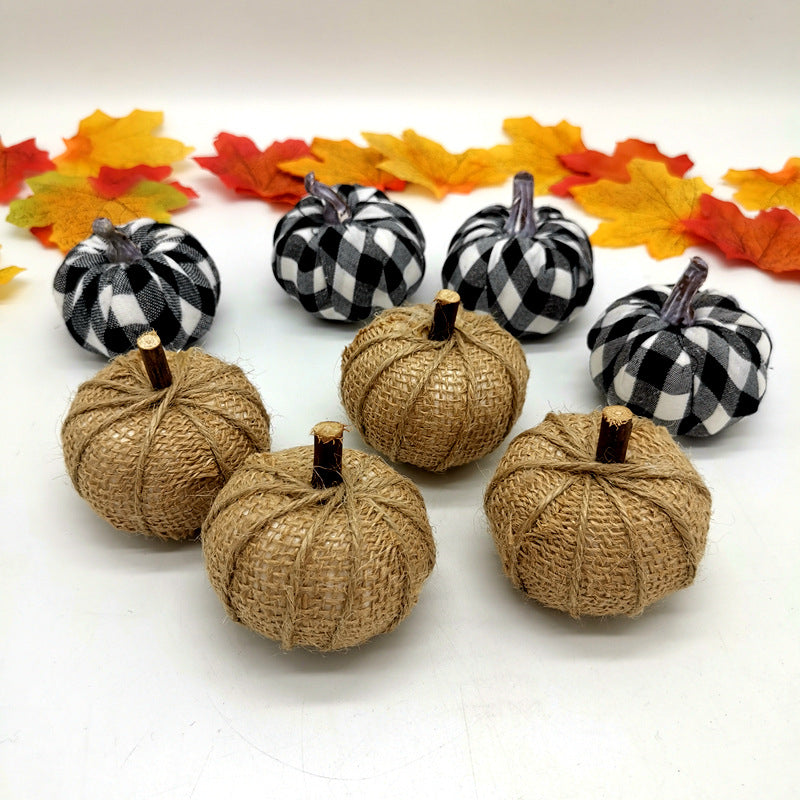 Trendy Artificial Burlap Pumpkin