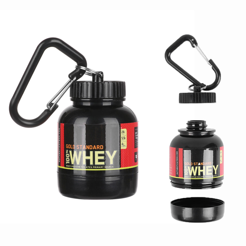 Mini Protein Powder Bottle Stash Keychain