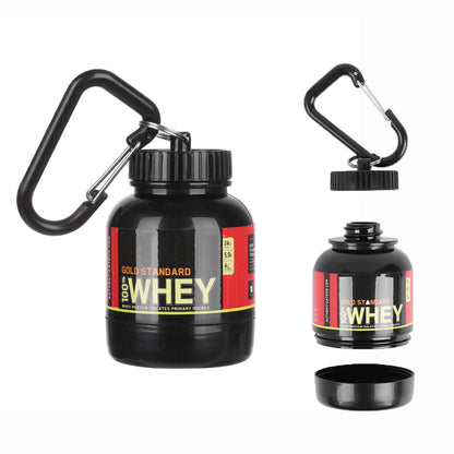 Mini Protein Powder Bottle Stash Keychain