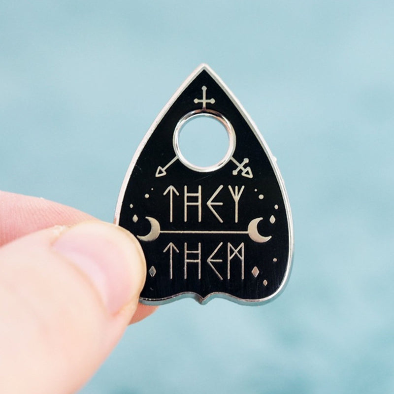 Ouija Enamel Brooch Pin
