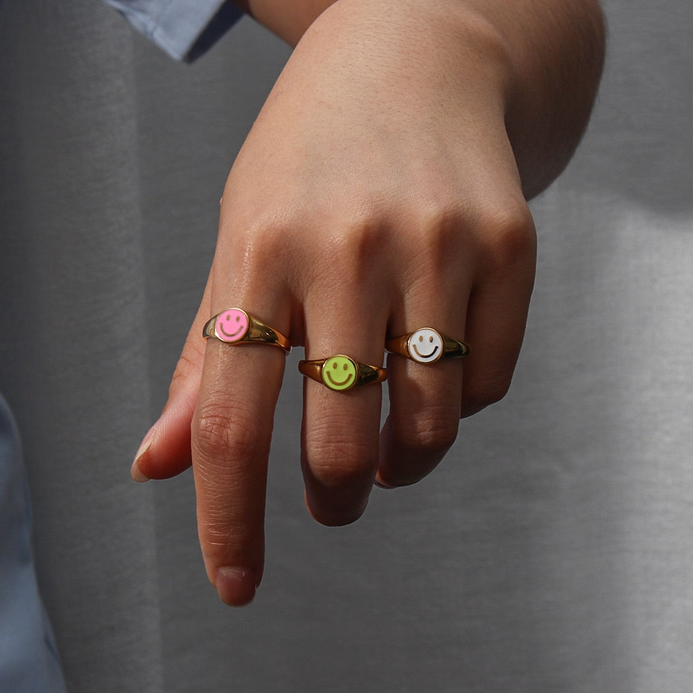 Smiley Face Rings