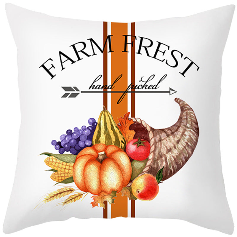 Maple Leaf Pumpkin Pillowcase Cover