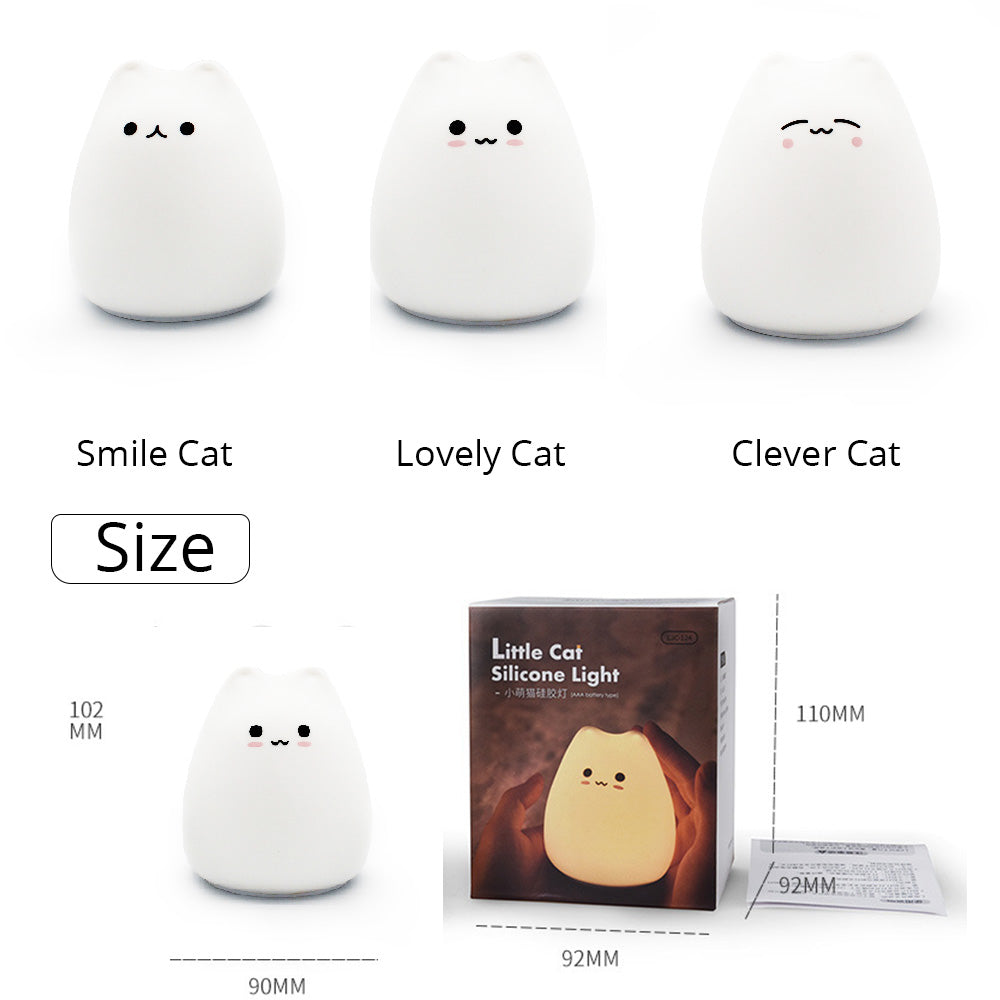 Silicone LED Cat Kawaii Lamp