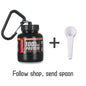 Mini Protein Powder Bottle Stash Keychain
