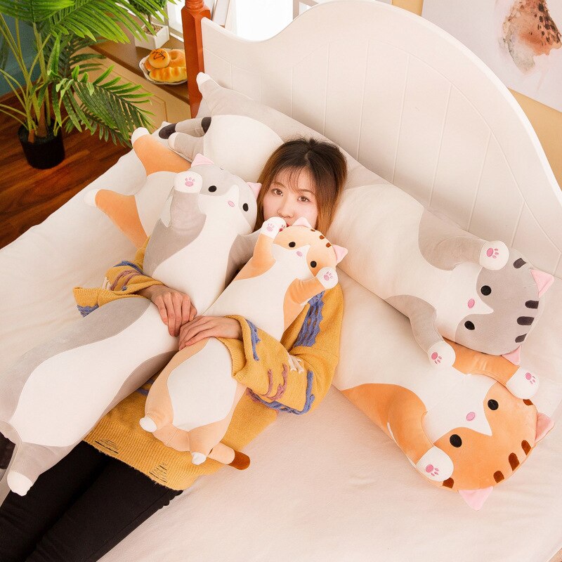 Soft Plush Long Cat Pillow