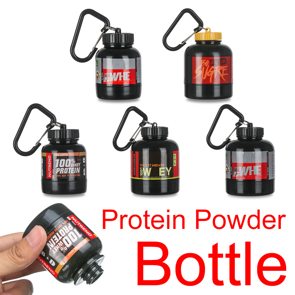 Mini Protein Powder Bottle Stash Keychain