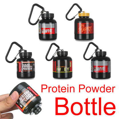 Mini Protein Powder Bottle Stash Keychain