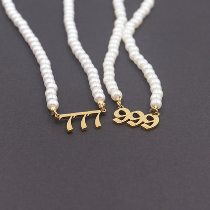 Lucky Numbers Angel Necklace