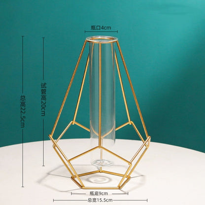 Nordic Simple Golden Glass Vase
