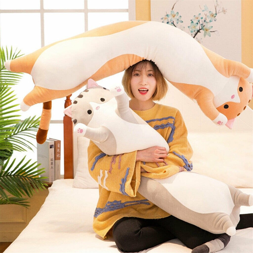 Soft Plush Long Cat Pillow