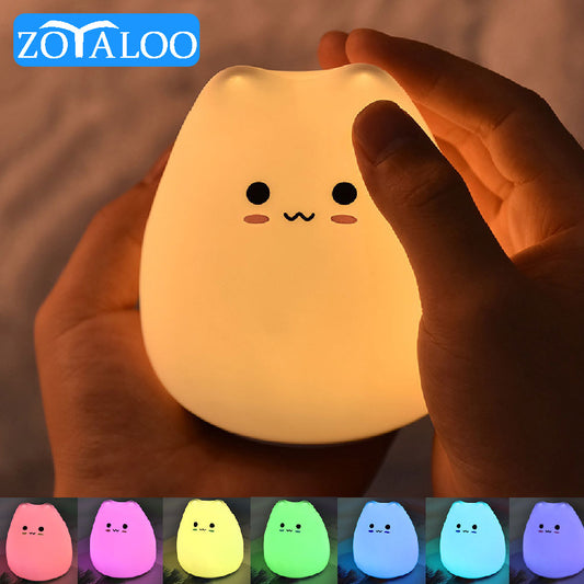 Silicone LED Cat Kawaii Lamp