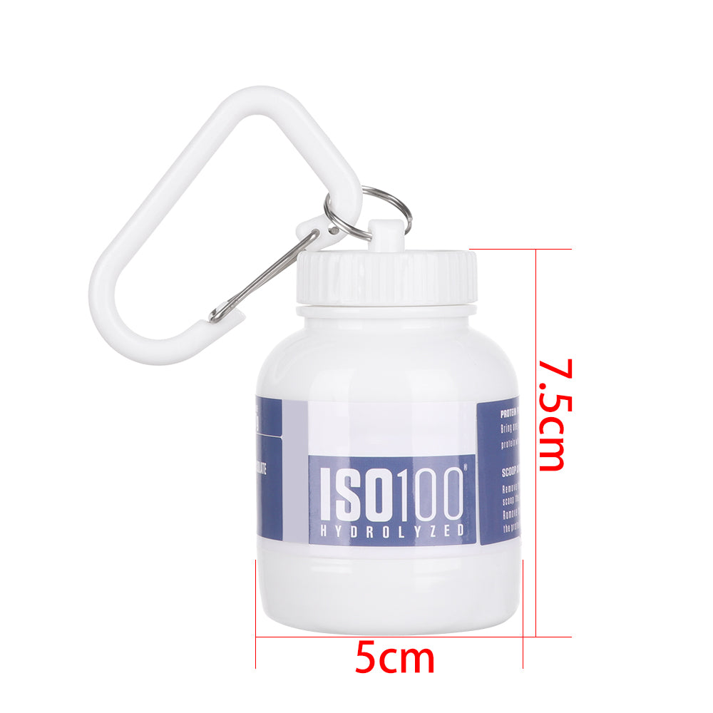 Mini Protein Powder Bottle Stash Keychain