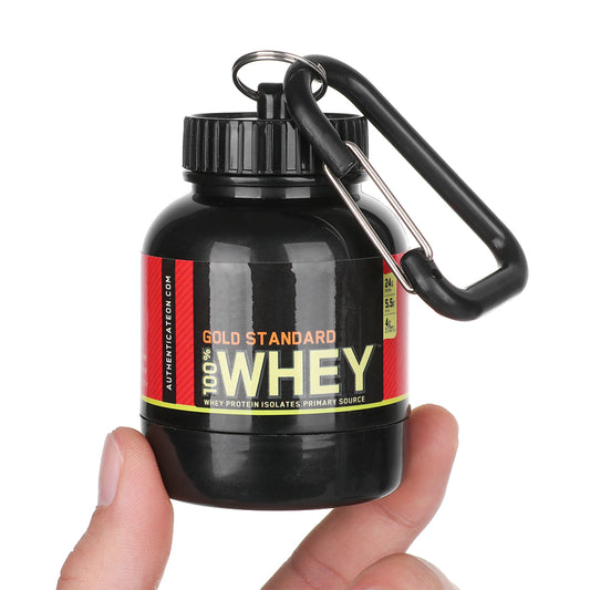 Mini Protein Powder Bottle Stash Keychain