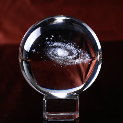 6/8cm Galaxy Miniature 3D Crystal Ball LED