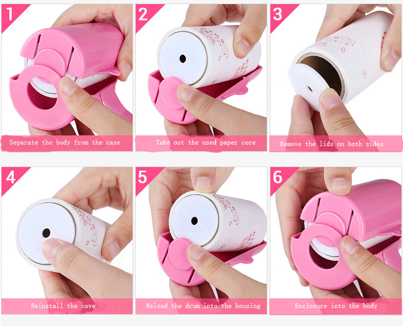 Tearable roller sticker Pet hair remover