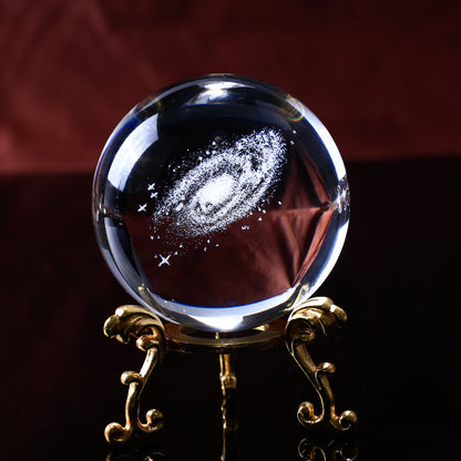 6/8cm Galaxy Miniature 3D Crystal Ball LED