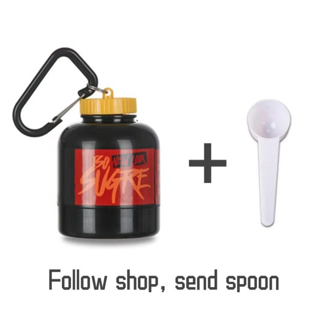 Mini Protein Powder Bottle Stash Keychain