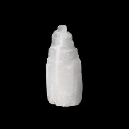Natural crystal selenite tower lamp