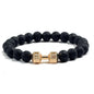 Volcanic Lava Stone Dumbbell Bracelet
