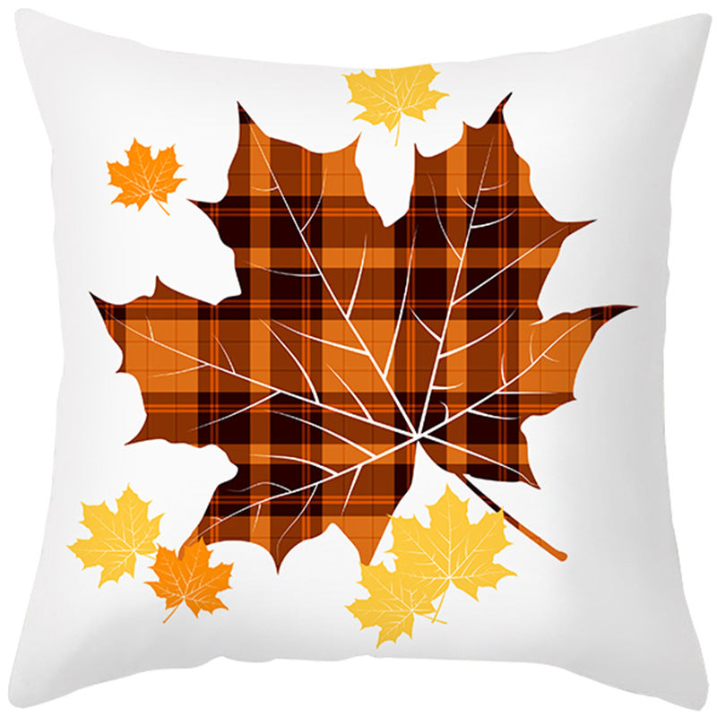 Maple Leaf Pumpkin Pillowcase Cover